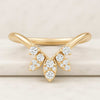 0.24CT Round Cut Lab Grown Diamond Curved Band For Women