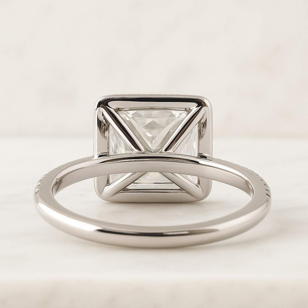 Cushion Diamond Engagement Ring Solitaire Cushion Anniversary Ring 4 Claw Prong Set