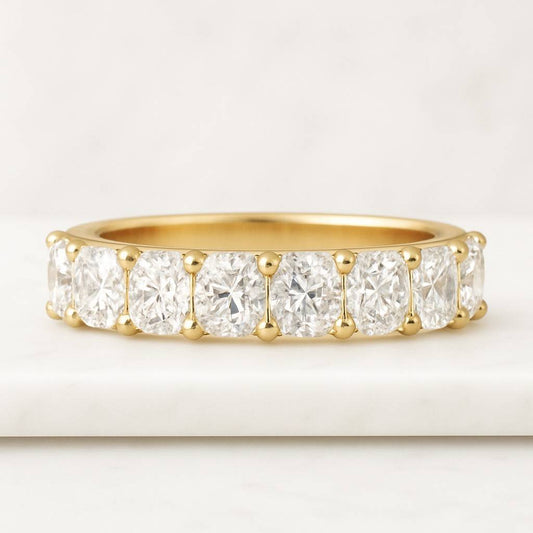 Cushion Cut Full Eternity Wedding Band Cushion Cut Moissanite Band Matching Band For Solid Gold Engagement Ring