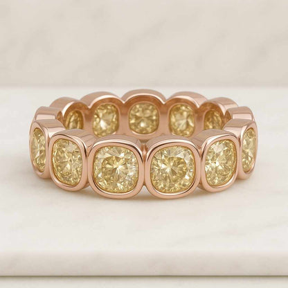 Cushion Cut Lab Diamond Full Eternity Band