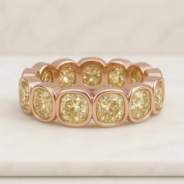 Cushion Cut Lab Diamond Full Eternity Band