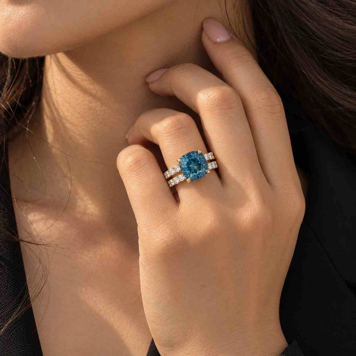 Cushion Cut Lab Grown Diamond Bezel Set Solitaire Engagement Ring | Wedding Band - Cushion Solitaire Ring | IGI Certified | Gift for Her
