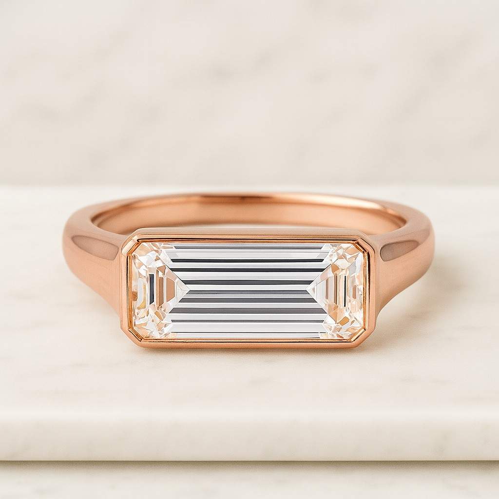 Cushion Cut Lab Grown Diamond Engagement Ring  Solid 14k Gold Side Stone CVD Diamond Ring IGI Certified Sustainable Jewelry