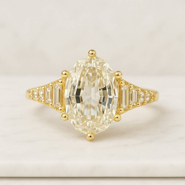 Cushion Cut Lab Grown Diamond Ring Solitaire Hidden Halo Engagement Ring Pave Cathedral Setting Anniversary Ring for Gift IGI Certified Ring