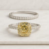 Lab Grown Cushion Cut Diamond Bridal Set