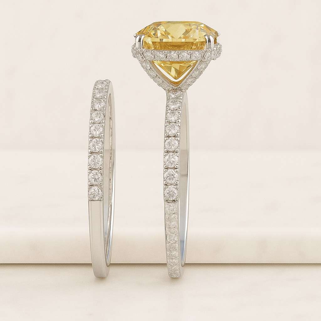 Cushion Yellow Lab Diamond for Engagement Ring Lab Created Loose Diamond Diamond for Wedding Ring