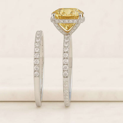 Cushion Yellow Lab Diamond for Engagement Ring Lab Created Loose Diamond Diamond for Wedding Ring