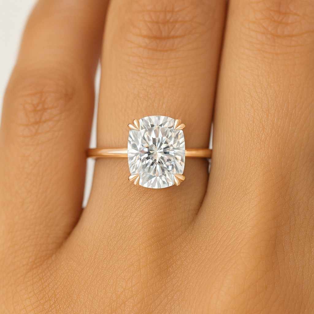cushion cut diamond engagement ring unique vintage 2 carat lab grown diamond engagement ring 14k solid gold igi certified diamond ring