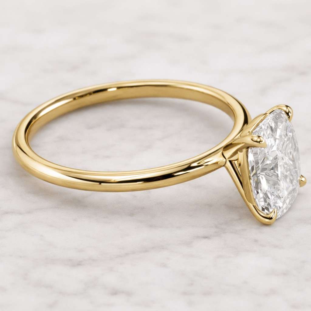 custom curved diamond ring solid gold matching wedding band 