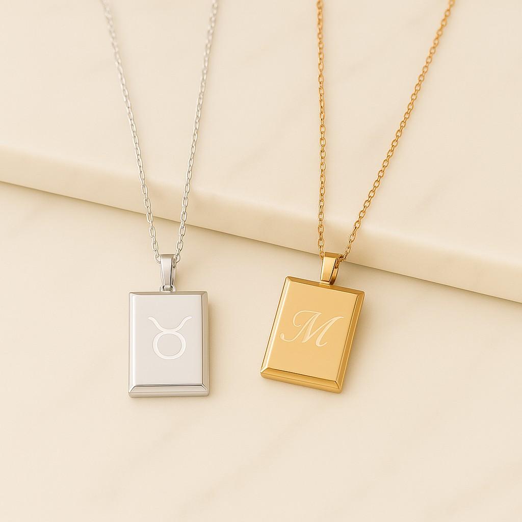 Custom Diamond Name Necklace Gold Plated Sterling Silver Pendant