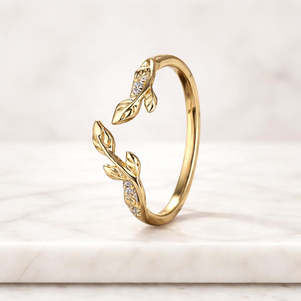 Custom Open Gap Ring Engagement Ring