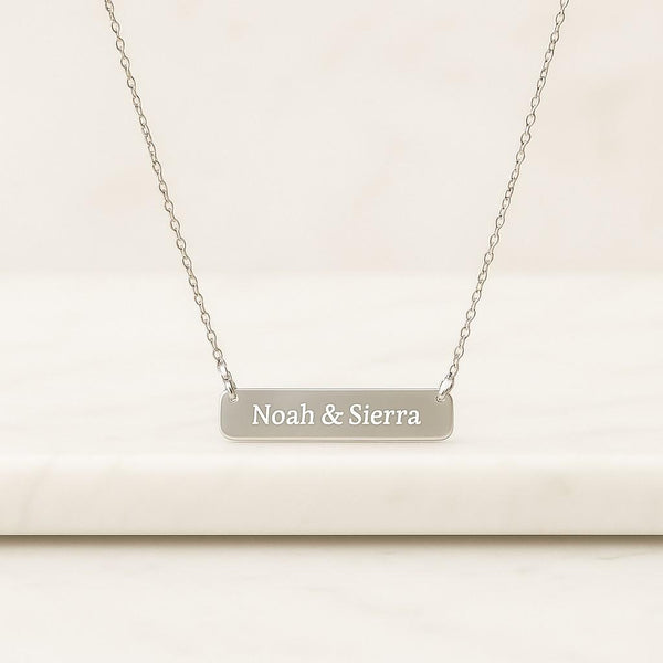 Custom Rectangle Pendant Necklace in Irregular Organic Shape