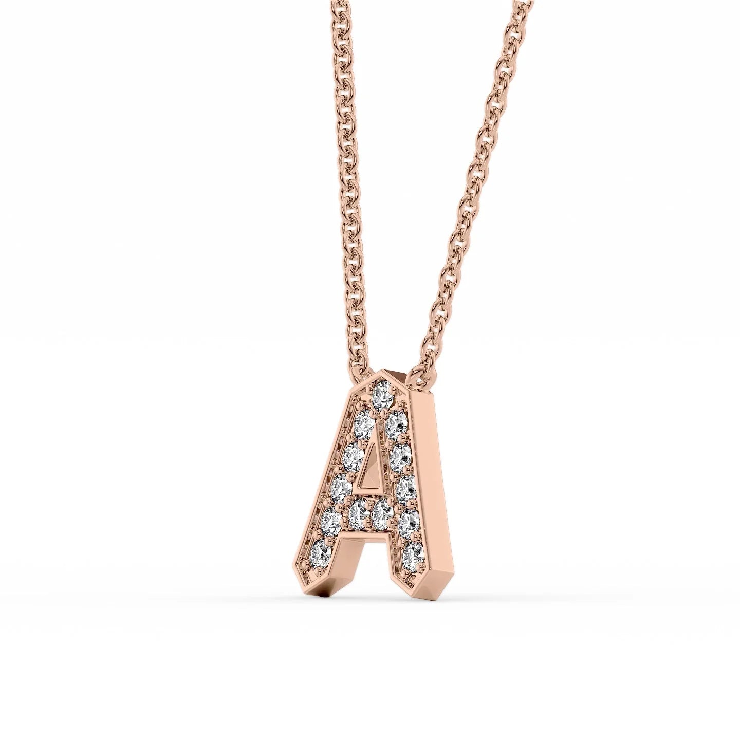 Customizable Necklaces - Moissanite Initial Necklace for Girlfriend