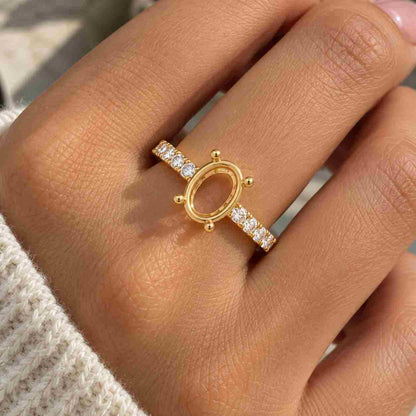 Customizable Shape Size Semi Mount Ring