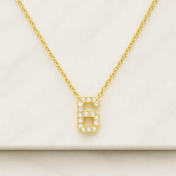 Customize Big Number Letter Charm Necklace Custom CZ Diamond Pendant Personalized Gift For Him Sparkly Hiphop Jewelry Mens Accessories