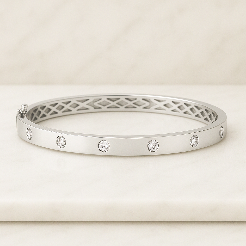 Oval Shape Lab Grown Diamond Tennis Bracelet 14k Gold or Sterling Silver