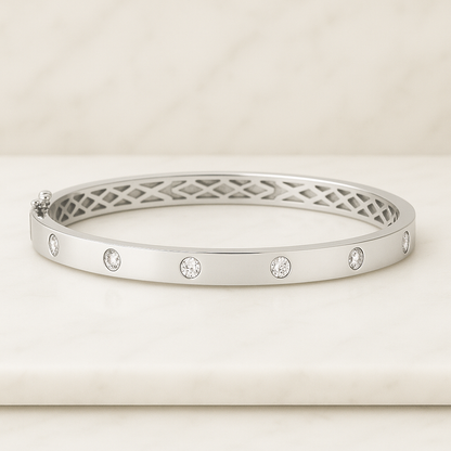 Oval Shape Lab Grown Diamond Tennis Bracelet 14k Gold or Sterling Silver