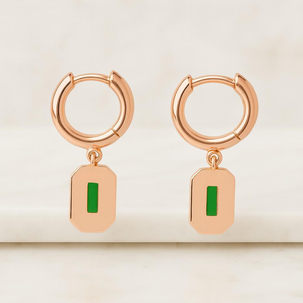 Emerald Green Hoop Earrings 14K Gold Vermeil Sterling Silver Green Cz Necklace Jewellery Anniversary Birthday Gifts for Her