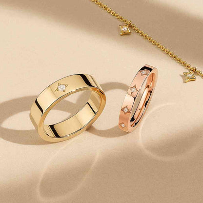 3mm Scattered Lab Diamond Ring, Dainty Anniversary Stacking Band