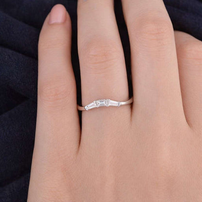 Dainty Arch Contour Stackable Ring 18k Nesting Gift