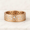 Flush Set Round Cut Moissanite Diamond Band