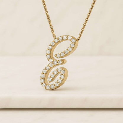 Dainty CZ Diamond Initial Necklace Personalized Jewelry