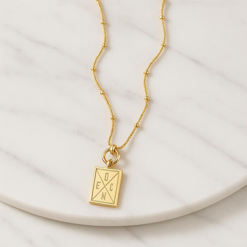 Dainty Cubic Alphabet Letter Charm 14K Gold Silver Plated CZ Pave Initial Pendant