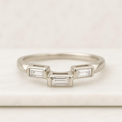 Dainty Diamond Eternity 14K Gold Ring Jewelry, Custom April Birthstone Ring