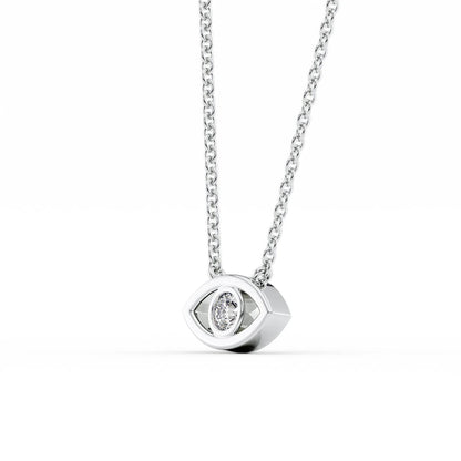 Dainty Diamond Evil Eye Good Luck Charm Necklace For Her