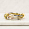10k Chunky Gold Connector Ring