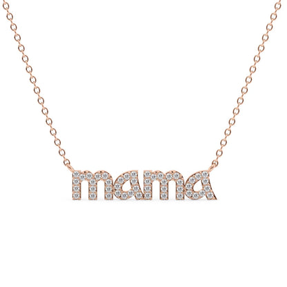 Dainty Mama Necklace - Sterling Silver Name Necklace