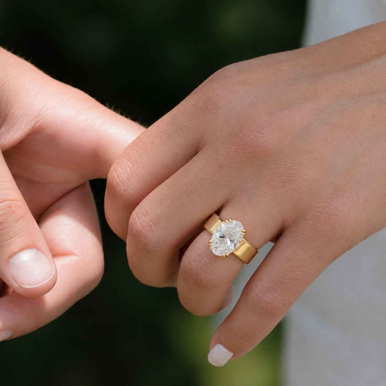 dainty oval lab grown diamond promise ring oval diamond set in claw prongs diamond engagement ring for women solid yellow white rose gold