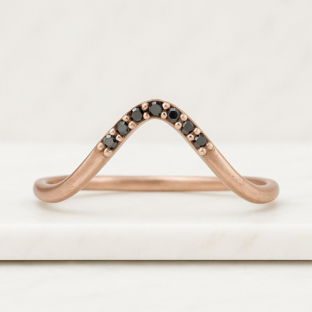 Dainty Round Diamond Band Round Cut Lab Grown Diamond Open Gap Band