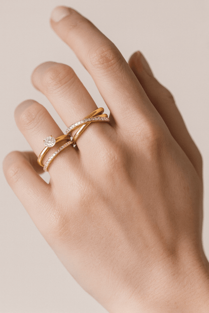 Dainty Round Lab Grown Diamond Promise Ring Diamodn Set in Claw prongs Diamond Engagement Ring for