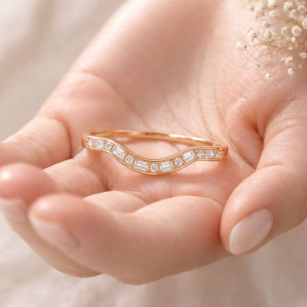dainty stacking ring women