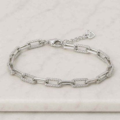 Dainty Twisted Bar Trio CZ Bracelet - 14K Gold Plated 925 Silver - Simple Adjustable Chain - Minimalist Gift For Her - Bridesmaid Jewellery