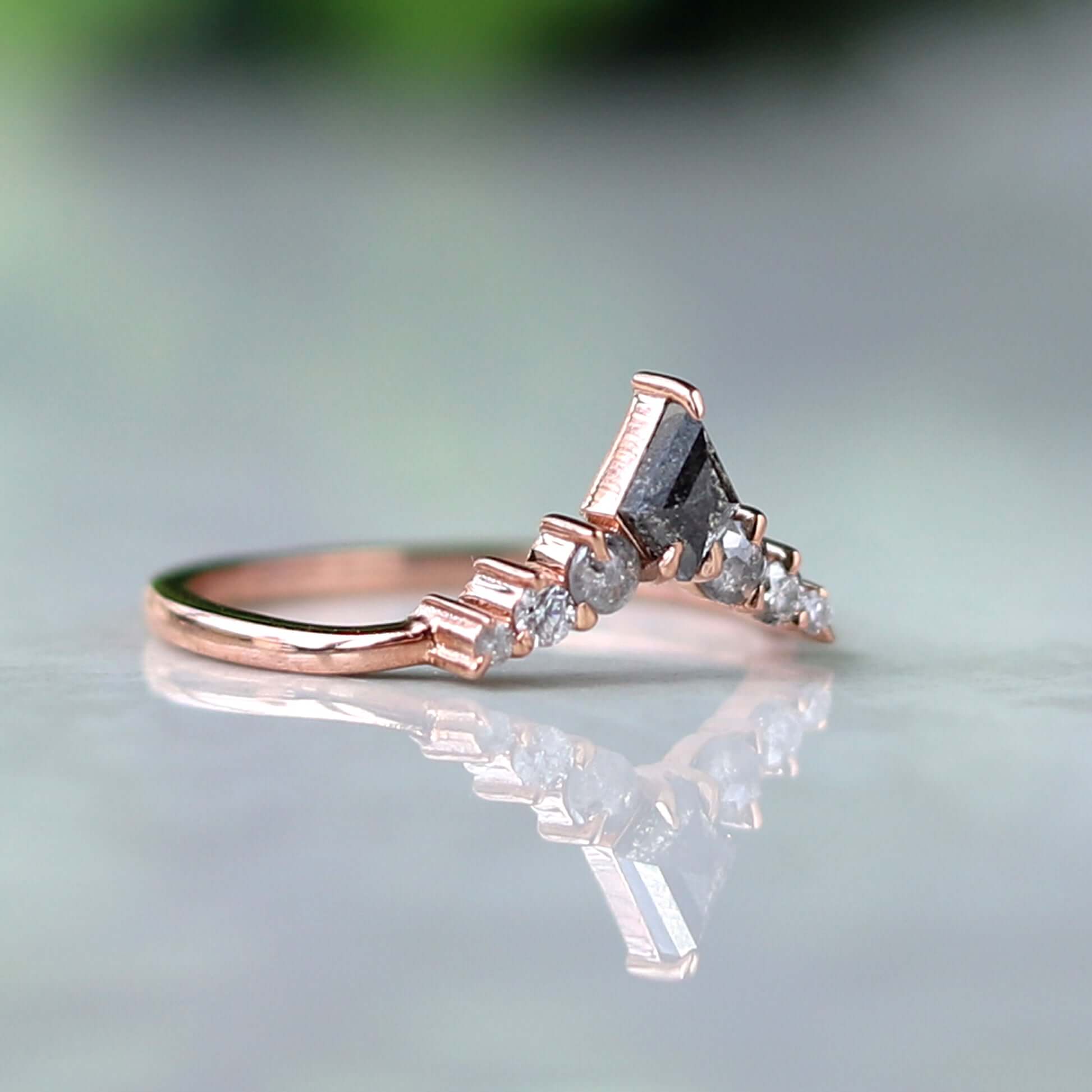 Dainty V Diamond Ring