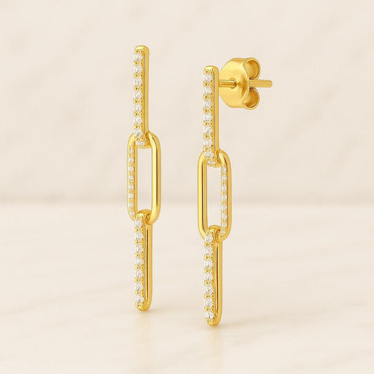 14K Solid Gold Diamond Flower Threader Earring Dangle Long Cable Chain Threader Floral Tragus Helix Earline Clear CZ Lobe Pull Through Stud