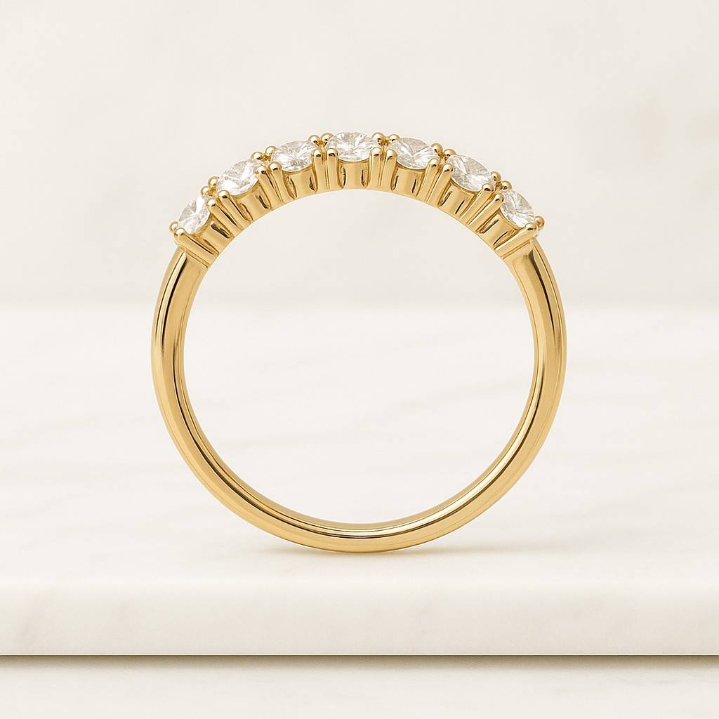 delicate band 14k solid white gold milgrain band rose cut round moissanite band