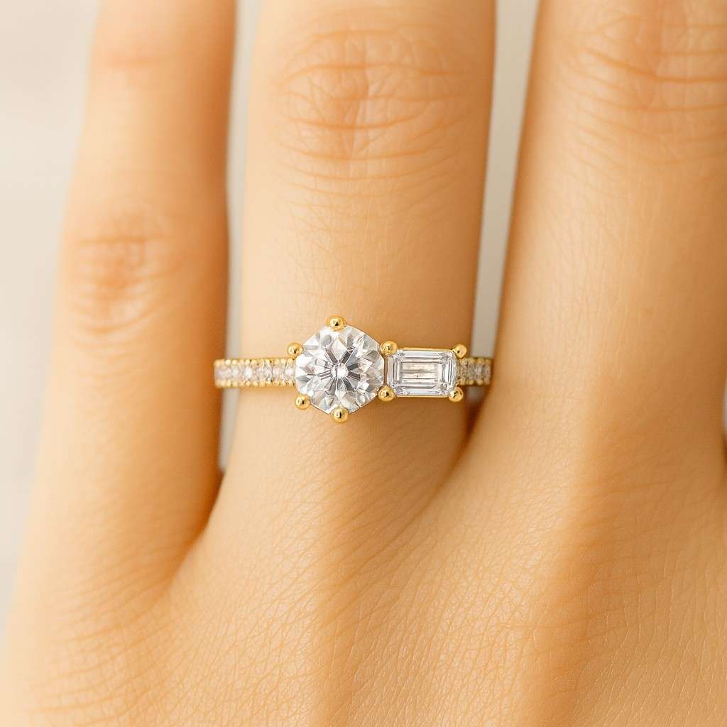 Delicate Channel Set Round Diamond Wedding Band 14K Gold Full Eternity Ring