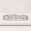 Oval And Round Half Eternity Diamond Wedding Band