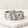 925 Sterling Silver Created Diamond Band