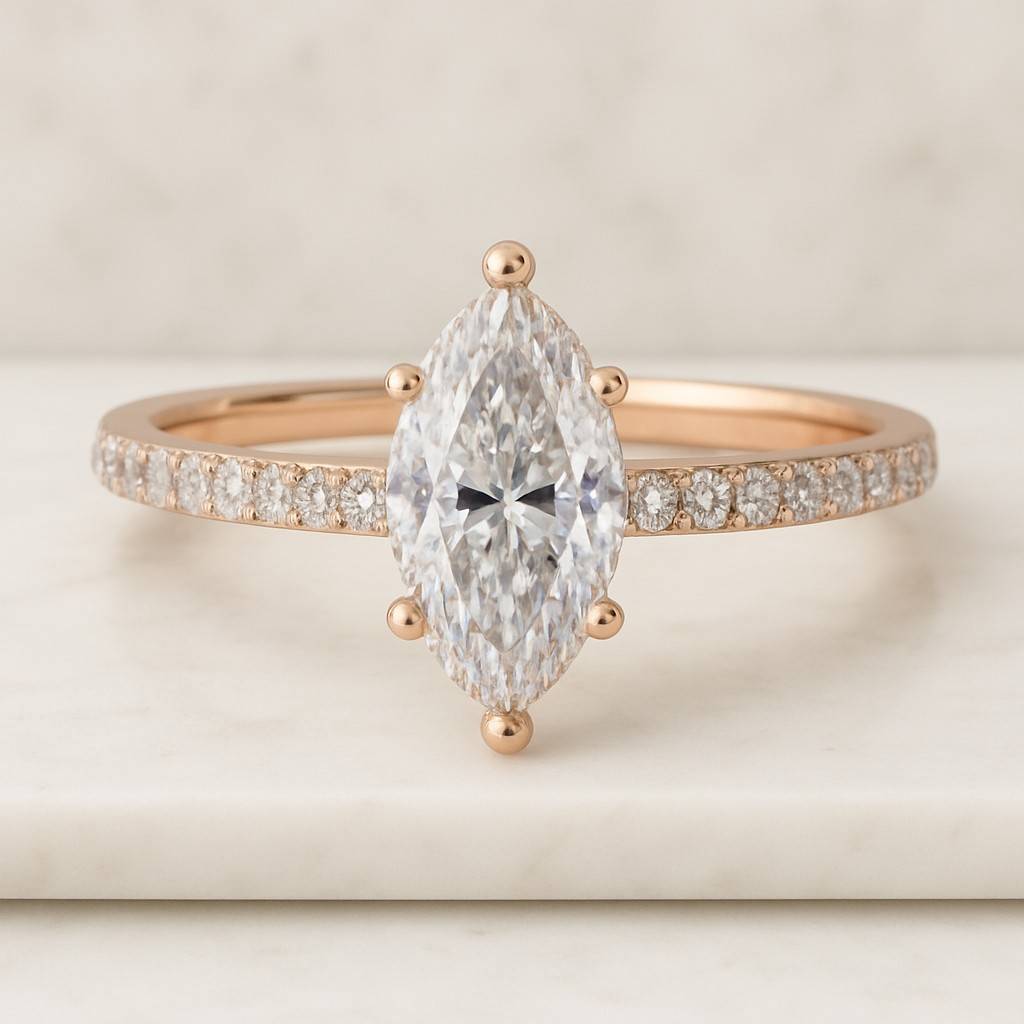 IGI Certified Ring with Matching Band Lab Grown Diamond Bridal Set for Her Anniversary Rings for Women