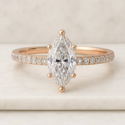 IGI Certified Ring with Matching Band Lab Grown Diamond Bridal Set for Her Anniversary Rings for Women