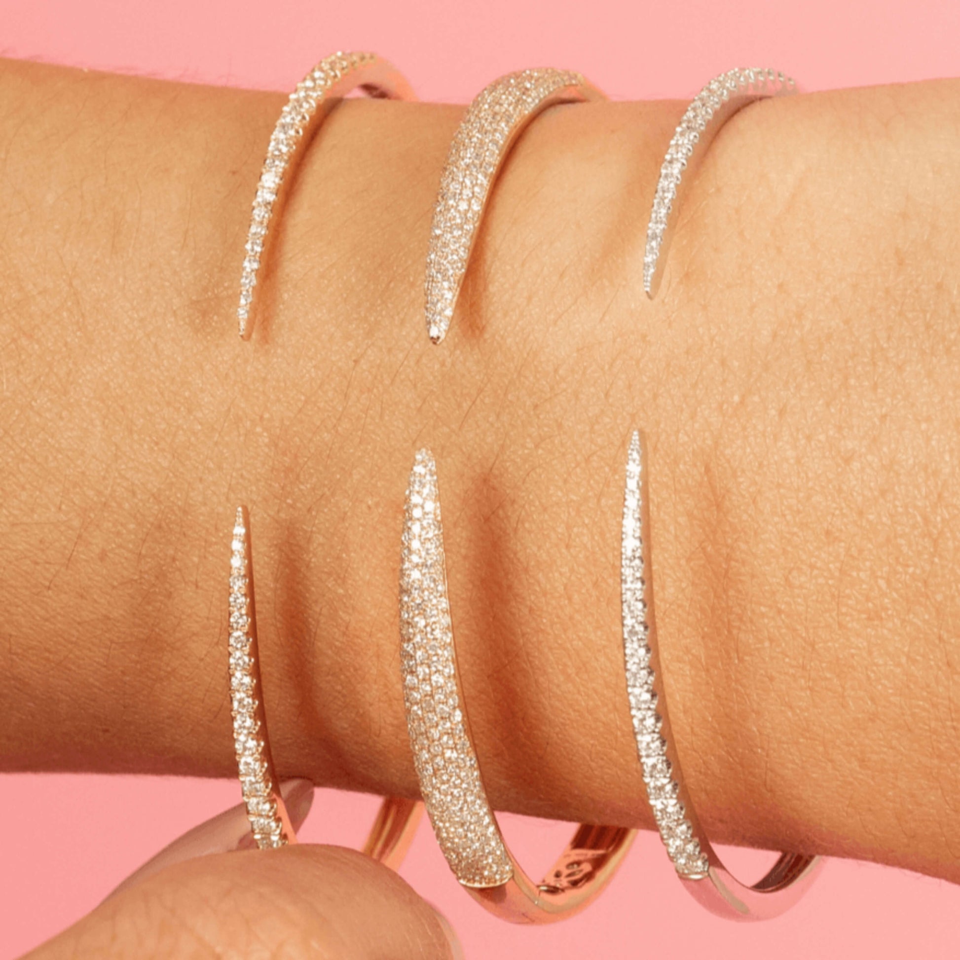Diamond Bangle Jewelry, Pave Diamond Cuff Bracelet