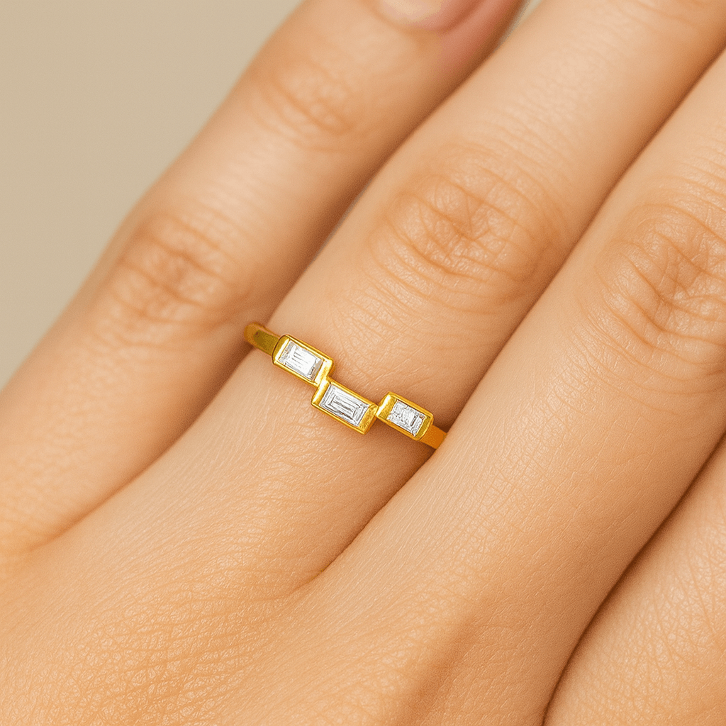 Diamond Bridal Set Stacked Anniversary Ring Set Gift Enhancer Wedding Set Gift