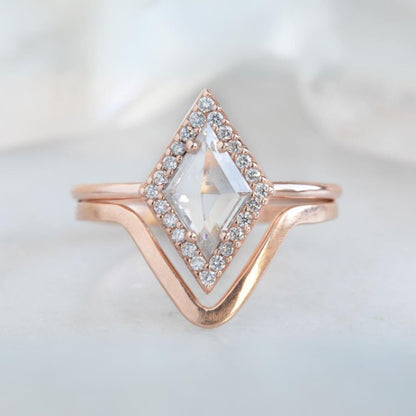 Diamond Chevron Ring Lab Grown Diamond Band Ring