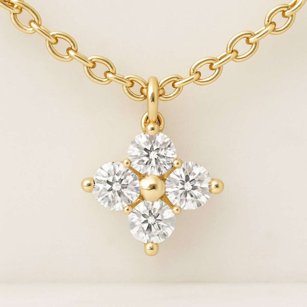 Diamond Cluster Necklace by Ferkos Fine Jewelry