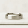 10K Gold Beveled Satin Men's Wedding Bands For Men