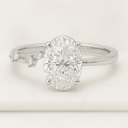 Oval Lab Diamond Engagement Ring  Lab Grown Diamond Ring Oval Engagement Ring  Diamond Ring  IGI Diamond